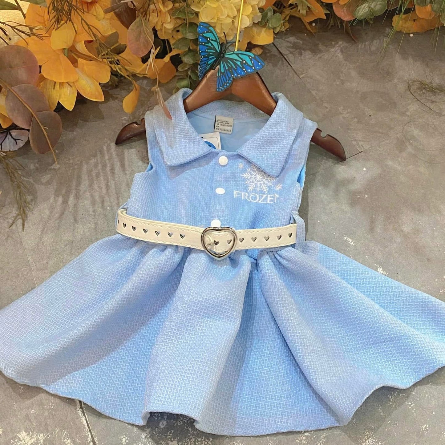 Frozen blue collared dress