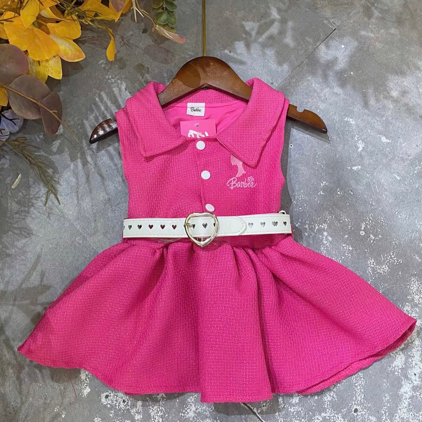 Barbie Pink collared dress