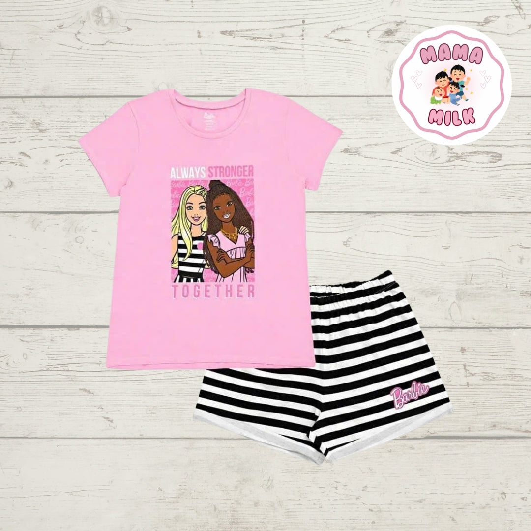 Barbie Striped Shorts Set