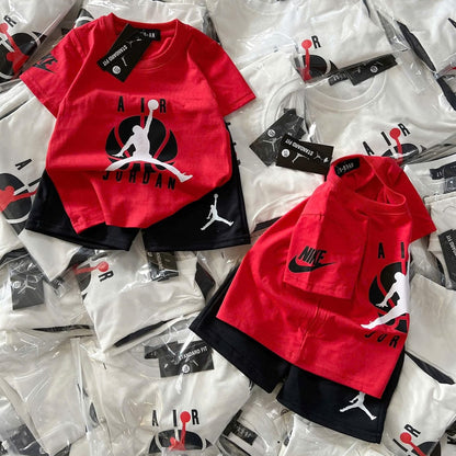 Jordan Red Shorts Set