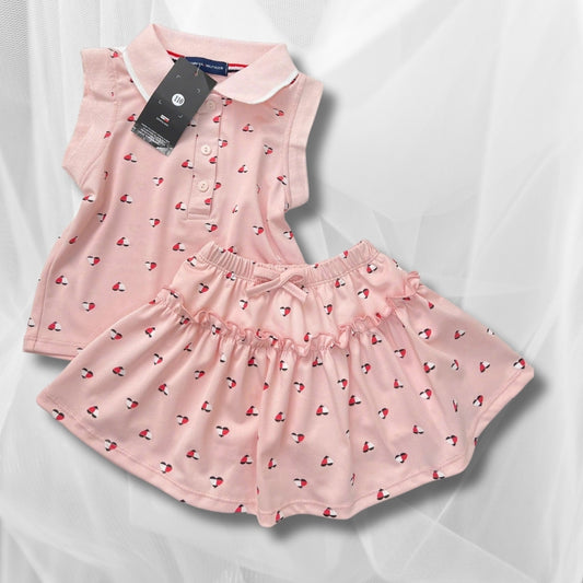 Tommy Heart Skort Set
