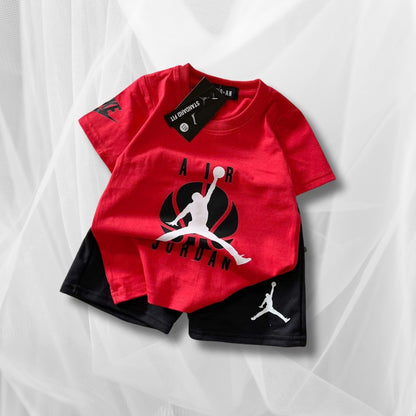 Jordan Red Shorts Set
